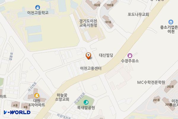 교육청앞노상주차장(1개소) 위치 지도 — 경기도 이천시 이섭대천로1311번길 7
