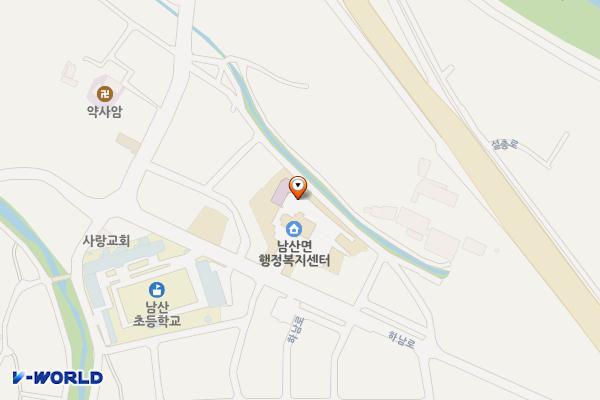 남산면행정복지센터 위치 지도 — 경상북도 경산시 남산면 하남로 323
