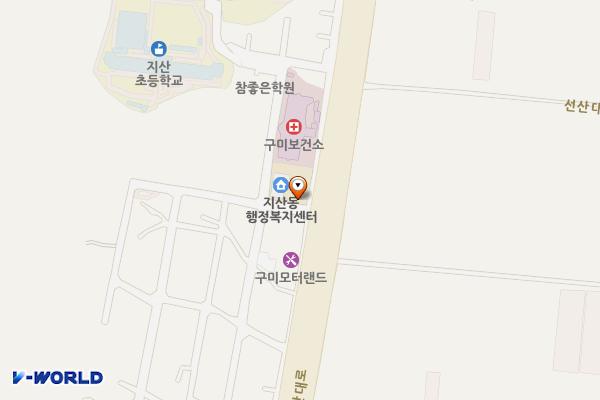지산동행정복지센터 위치 지도 — 경상북도 구미시 지산동 512-6