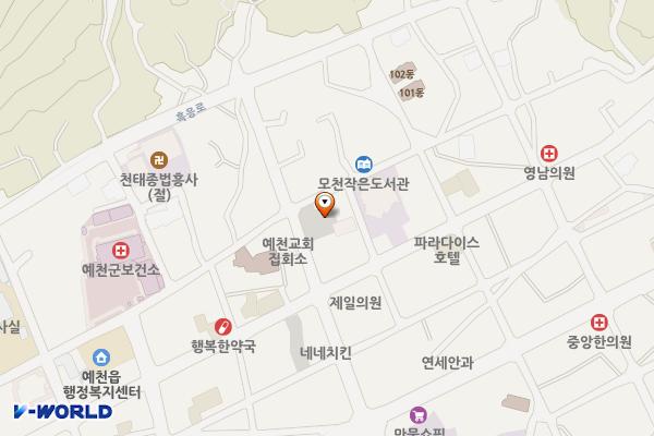중앙로 주차장 위치 지도 — 경상북도 예천군 예천읍 노하리 56