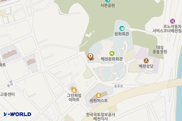예천문화회관 위치 지도 — 경상북도 예천군 예천읍 서본리 238