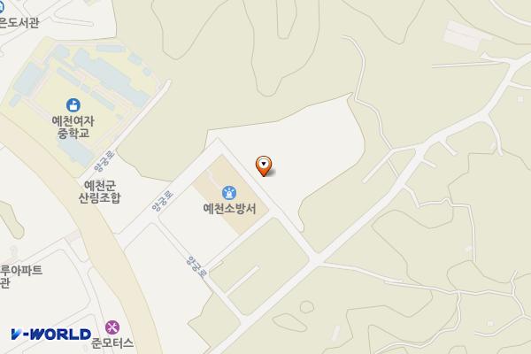 예천소방서 주차장 위치 지도 — 경상북도 예천군 예천읍 청복리 846-1