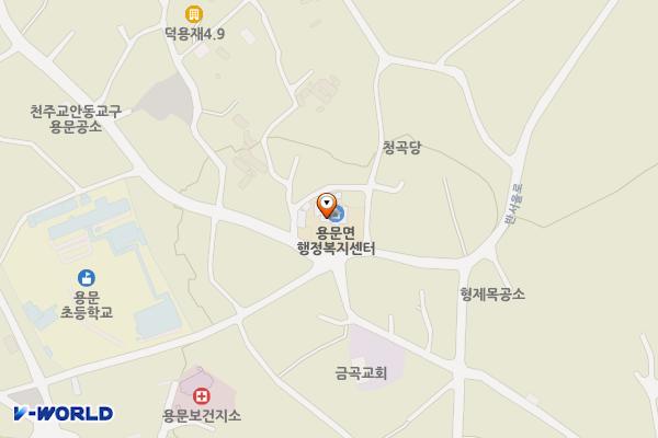 용문면행정복지센터 주차장 위치 지도 — 경상북도 예천군 용문면 금당실길 54