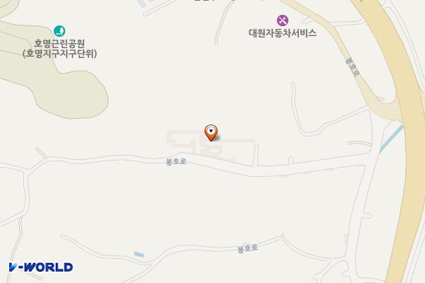 호명읍 늘품복지센터 주차장 위치 지도 — 경상북도 예천군 호명읍 봉호로 4205-20