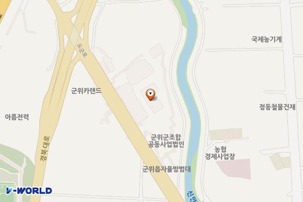 군위농산물 푸드유통센터 위치 지도 — 대구광역시 군위군 군위읍 도군로 2695