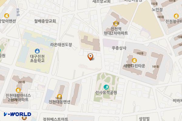 E-share 대구샘기억학교 위치 지도 — 대구광역시 달서구 진천로 9