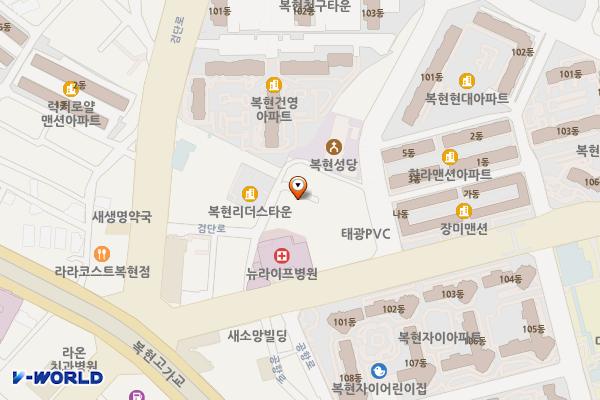 E-share 대불노인복지관 위치 지도 — 대구광역시 북구 복현로 125