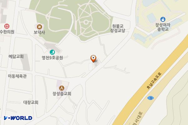 대창2주차장 위치 지도 — 전남광주통합특별시 장성군 장성읍 영천리 914-1