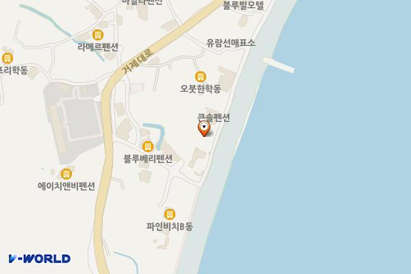 학동흑진주몽돌해변 주차장 위치 지도 — 경상남도 거제시 동부면 학동6길 11
