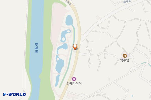 화제천유역 비점오염저감시설 위치 지도 — 경상남도 양산시 원동면 화제리 1770-9