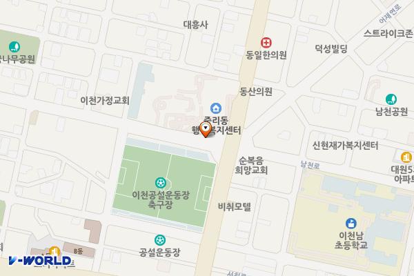 서희동상오거리 노상주차장 위치 지도 — 경기도 이천시 중리동 236