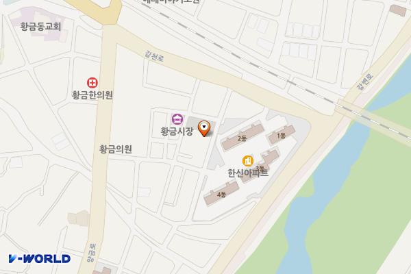 황금시장 공영주차장 위치 지도 — 경상북도 김천시 황금시장길 13