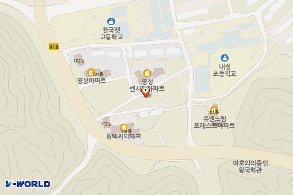 봉화읍 교촌공용주차장 위치 지도 — 경상북도 봉화군 봉화읍 내성리 473-4