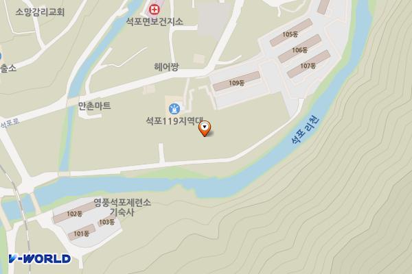 석포면 석포주민종합체육센터 공영주차장 위치 지도 — 경상북도 봉화군 석포면 승부길 9-61