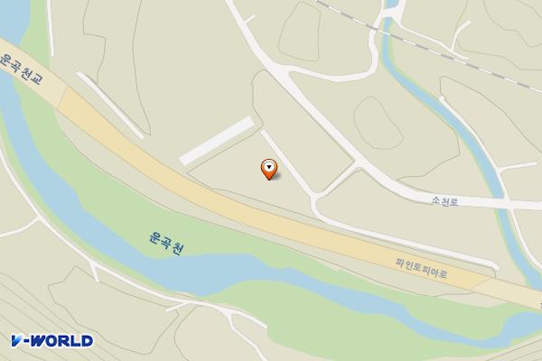 춘양면 법전교원연립사택일반주차장 위치 지도 — 경상북도 봉화군 춘양면 소천로 94