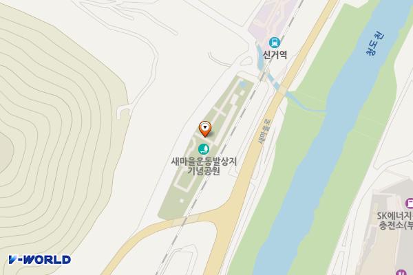 새마을운동발상지기념공원 위치 지도 — 경상북도 청도군 청도읍 신도리 50-2