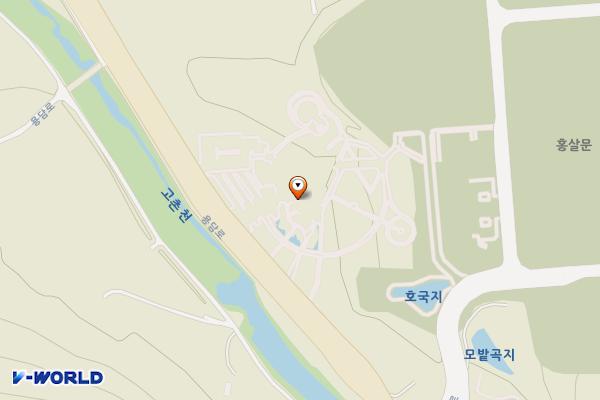 영천전투호국기념관 주차장 위치 지도 — 경상북도 영천시 고경면 용담로 2054