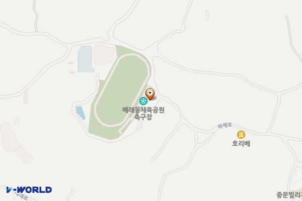 예래동체육공원 위치 지도 — 제주특별자치도 서귀포시 예래로 209