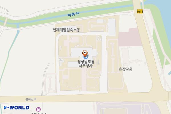 경남도청 서부청사 위치 지도 — 경상남도 진주시 월아산로 2026