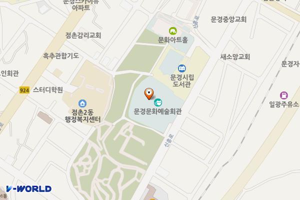 문화예술회관 위치 지도 — 경상북도 문경시 신흥로 77