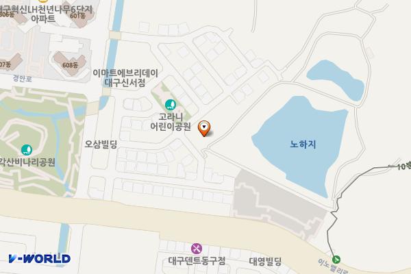 신서혁신도시 나불지 공영주차장 1 위치 지도 — 대구광역시 동구 각산동 1131