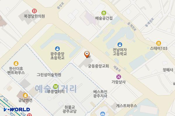 궁동공영주차장 위치 지도 — 전남광주통합특별시 동구 제봉로 153-4
