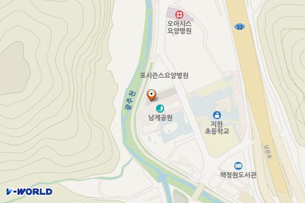 지한유치원 옆 공영주차장 위치 지도 — 전남광주통합특별시 동구 내남동 305