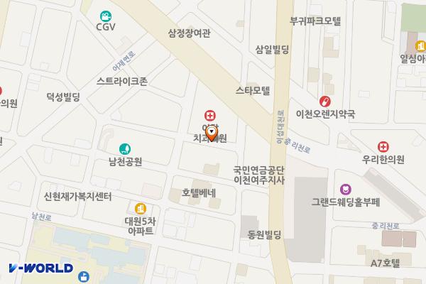 라온팰리스 앞 노상주차장 위치 지도 — 경기도 이천시 중리동 241