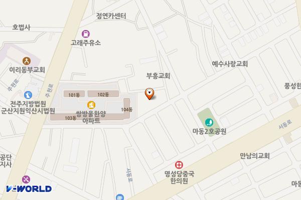 익산 주현동 공영주차장 위치 지도 — 전북특별자치도 익산시 주현동 203