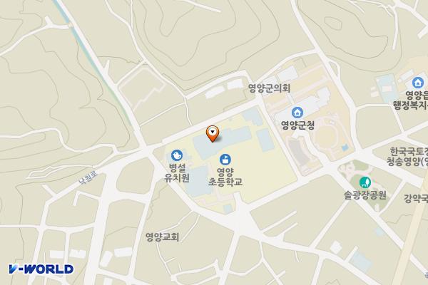 영양군청 공영주차장 위치 지도 — 경상북도 영양군 영양읍 군청길 25