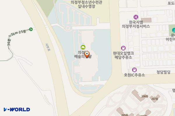 의정부 예술의 전당 위치 지도 — 경기도 의정부시 의정로 1