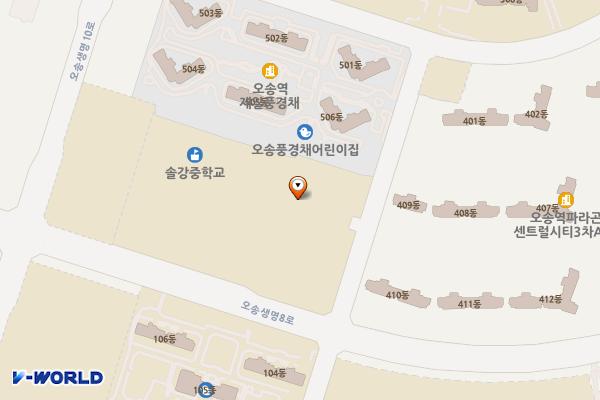 오송 솔강초등학교 위치 지도 — 충청북도 청주시 흥덕구 오송읍 오송생명8로 95