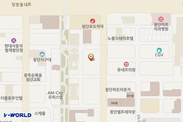 광주 주식회사 애플 위치 지도 — 전남광주통합특별시 광산구 임방울대로826번길 30
