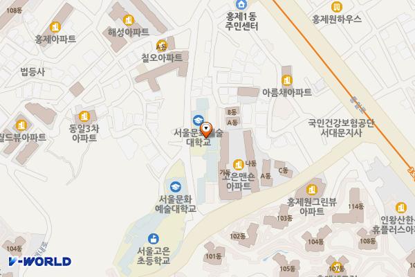 디지털서울문화예술대학교 위치 지도 — 서울특별시 서대문구 통일로37길 51
