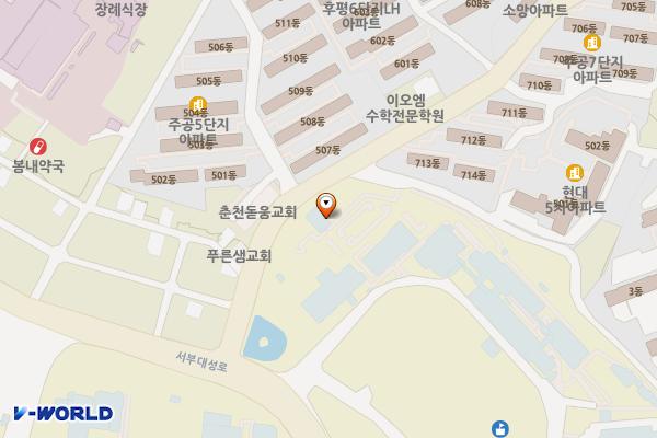 강원대학교병원 직장어린이집 위치 지도 — 강원특별자치도 춘천시 서부대성로 257