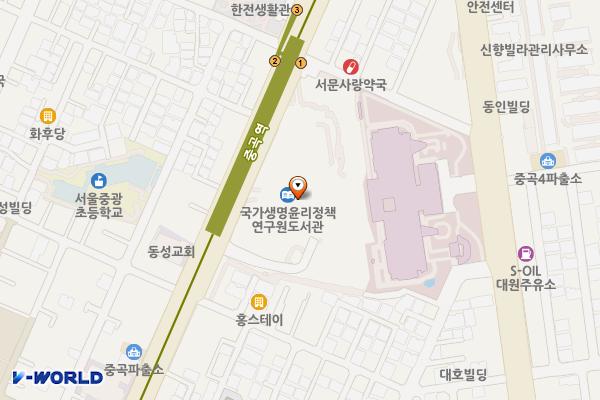 보건복지행정타운(경기북부) 급속충전소 위치 지도 — 서울특별시 광진구 능동로 400