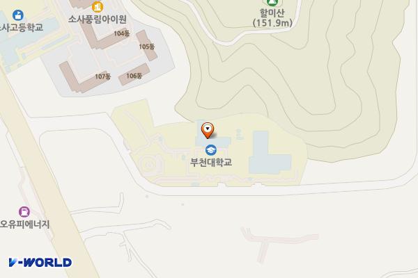 부천대학교(소사캠퍼스) 충전소 위치 지도 — 경기도 부천시 소사로 56