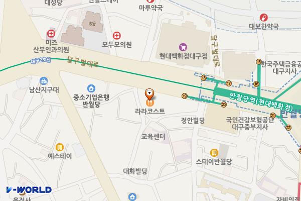 대구 와이즈빌딩 급속충전소 위치 지도 — 대구광역시 중구 달구벌대로 2068