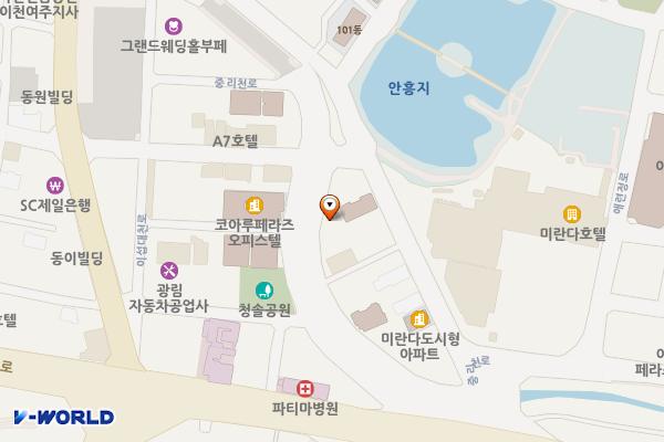 기아오토랜드앞 위치 지도 — 경기도 이천시 중리천로 125