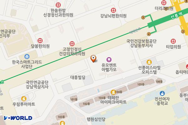 강남일옥빌딩(신한강남L타워) 위치 지도 — 서울특별시 강남구 테헤란로 318