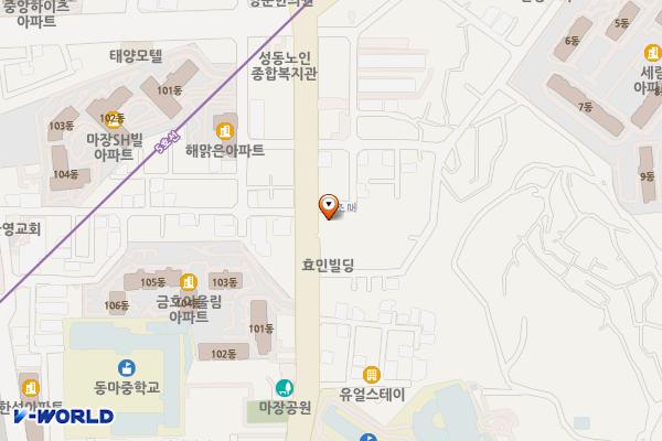 왕십리 청년주택 위치 지도 — 서울특별시 성동구 마조로 66