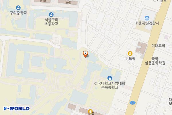 건국대 사범대학부속 중학교 위치 지도 — 서울특별시 광진구 자양로 145-1