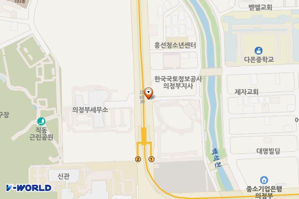 의정부센트럴타워 위치 지도 — 경기도 의정부시 시민로 80