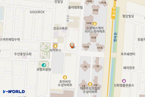 엔플레이스 빌딩 위치 지도 — 대구광역시 수성구 청수로26길 46