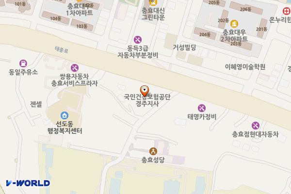 국민건강보험공단 경주지사 위치 지도 — 경상북도 경주시 태종로 426