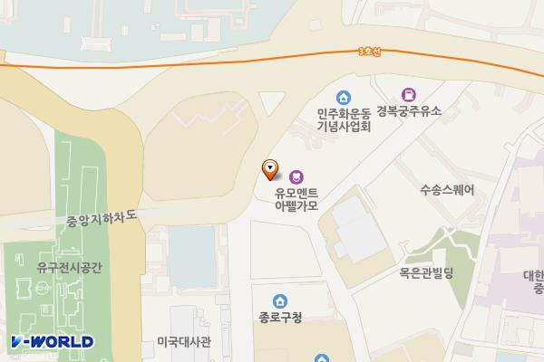 워터 서울 광화문 위치 지도 — 서울특별시 종로구 종로1길 50
