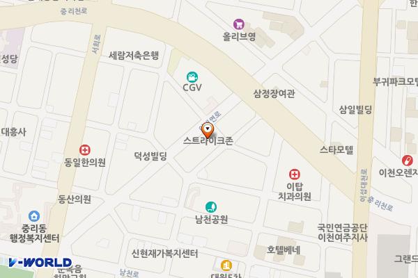 명동타운옆 위치 지도 — 경기도 이천시 어재연로 24