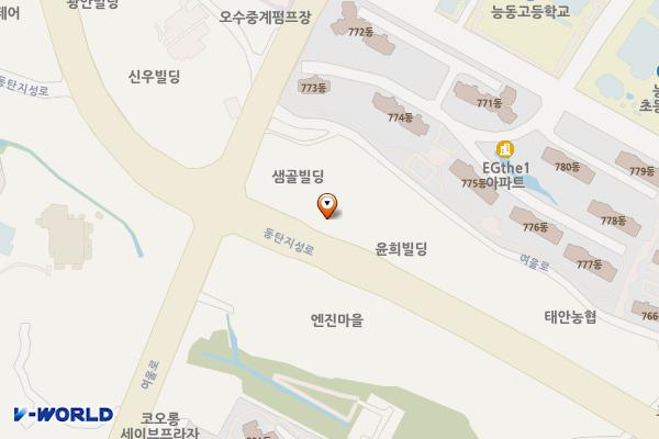 워터 버거킹 화성능동 위치 지도 — 경기도 화성시 동탄지성로 190