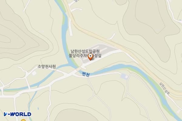 워터 남한산성 불당리주차장 위치 지도 — 경기도 광주시 남한산성면 불당리 26-7