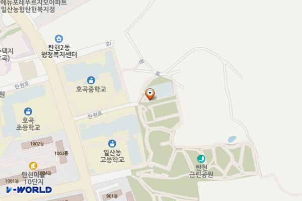 워터 고양 탄현공원 위치 지도 — 경기도 고양시 일산서구 탄현로 100